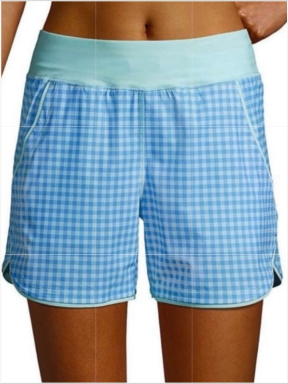 🏊🏼‍♀️💦LAND’S END Gingham Pastel Swim Shorts